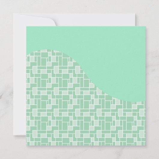 , zachte, groene golven, tapehouders kaart (Achterkant)