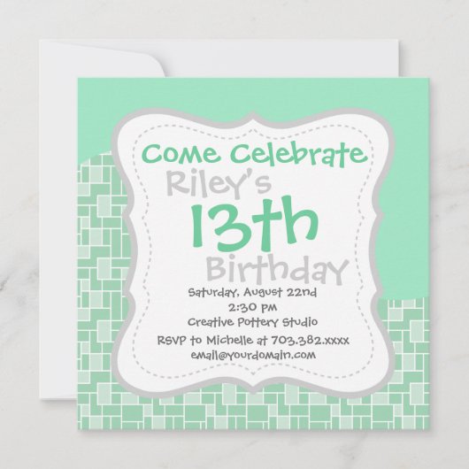 , zachte, groene golven, tapehouders kaart (Voorkant)