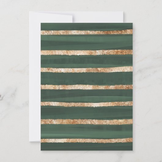 Zachte groene gouden botanische eucalyptus baby sh bedankkaart (Achterkant)