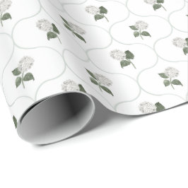 Zachte Groene Hortensia Tuin Bloemstuk Trellis Cadeaupapier