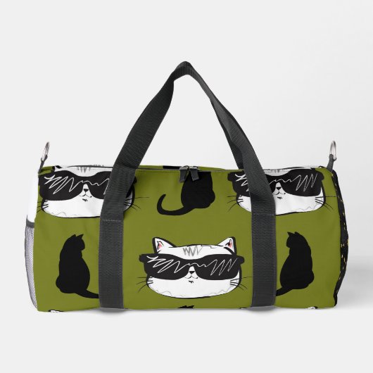 Zachte groene koele katten print gesneden naaizak plunjezak (Achterkant)