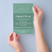 Zachte groene mint tint huidverzorging flyer (Hand)