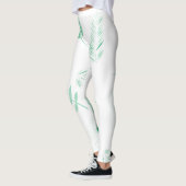 Zachte groene palmbladeren leggings (Links)