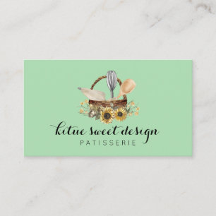Zachte Groene Pastry Taart Decoratie Kunstenaar Ba Visitekaartje