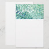 Zachte Groene Plant Palmblad Briefpapier (Voorkant / Achterkant)