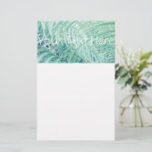 Zachte Groene Plant Palmblad Briefpapier (Staand voorkant)