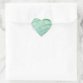 Zachte Groene Plant Palmblad Hart Sticker (Tas)