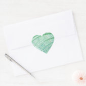 Zachte Groene Plant Palmblad Hart Sticker (Envelop)