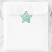 Zachte Groene Plant Palmblad Ster Sticker (Tas)