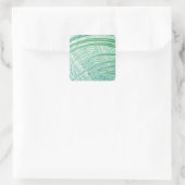 Zachte Groene Plant Palmblad Vierkante Sticker (Tas)