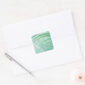 Zachte Groene Plant Palmblad Vierkante Sticker (Envelop)