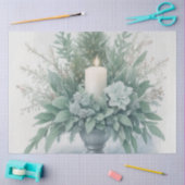 Zachte groene tinten kerstkaars tissuepapier (Craft)
