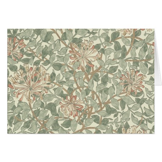 Zachte Groene Vintage William Morris Kamperfoelie (Voorkant Horizontaal)