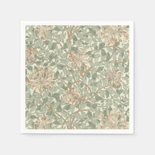 Zachte Groene Vintage William Morris Kamperfoelie Servet