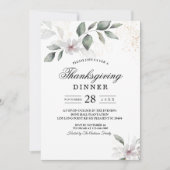 Zachte Groene Waterverf Blad & Bloem | Goud Kaart (Voorkant)