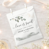 Zachte Groene Waterverf Blad | Goudstof Bedankzakje (Geknipt)