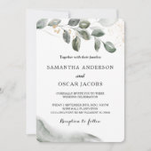 Zachte Groene Waterverf Blad | Goudstof Kaart (Voorkant)