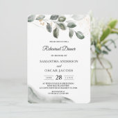 Zachte Groene Waterverf Blad | Goudstof | Kaart (Staand voorkant)