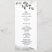 Zachte Groene Waterverf Blad | Goudstof Menu (Voorkant)