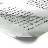 Zachte Groene Waterverf Blad | Goudstof Poster (Hoek)