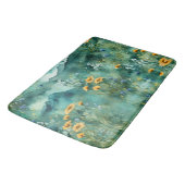 Zachte groene waterverf landschap wilde bloemen badmat (Gekanteld)