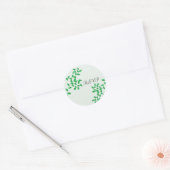 Zachte groene wijnstokken RSVP Ronde Sticker (Envelop)
