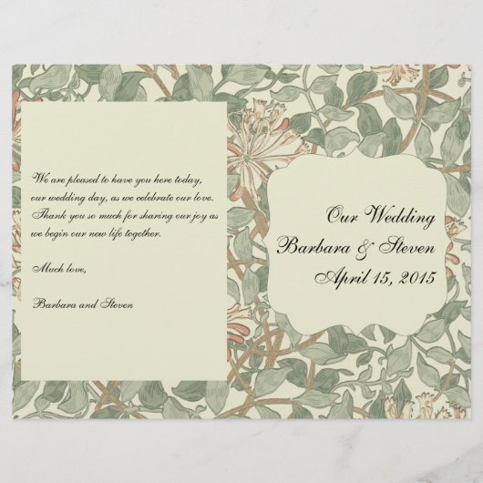 Zachte Groene  William Morris Honeysuckle (Voorkant)