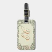 Zachte Groene  William Morris Honeysuckle Bagagelabel (Voorkant verticaal)