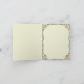 Zachte Groene William Morris Honeysuckle Bedankkaart (Binnen)