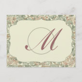 Zachte Groene William Morris Honeysuckle Briefkaart (Voorkant)