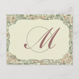 Zachte Groene William Morris Honeysuckle Briefkaart