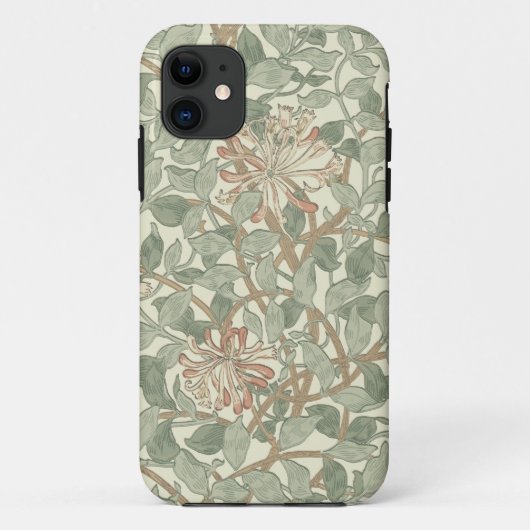 Zachte Groene William Morris Honeysuckle Case-Mate iPhone Case (Achterkant)