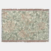 Zachte Groene  William Morris Honeysuckle Deken (Voorkant)