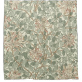 Zachte Groene  William Morris Honeysuckle Douchegordijn (Voorkant)