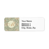 Zachte Groene  William Morris Honeysuckle Etiket (Voorkant)