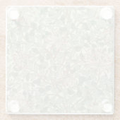 Zachte Groene  William Morris Honeysuckle Glazen Onderzetter (Achterkant)