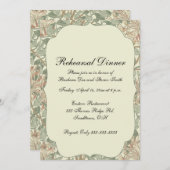 Zachte Groene William Morris Honeysuckle Kaart (Voorkant / Achterkant)