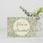 Zachte Groene  William Morris Honeysuckle Kaart (Staand voorkant)