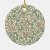 Zachte Groene William Morris Honeysuckle Keramisch Ornament (Voorkant)