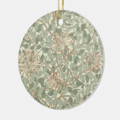Zachte Groene William Morris Honeysuckle Keramisch Ornament (Links)