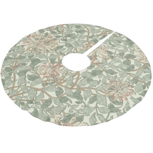 Zachte Groene William Morris Honeysuckle Kerstboom Rok (Gekanteld)