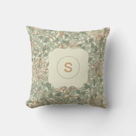 Zachte Groene William Morris Honeysuckle Kussen