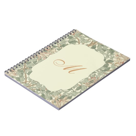 Zachte Groene  William Morris Honeysuckle Notitieboek (Linkerzijde)