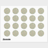 Zachte Groene  William Morris Honeysuckle Ronde Sticker (Vel)