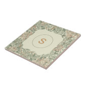 Zachte Groene  William Morris Honeysuckle Tegeltje (Zijkant)