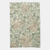 Zachte Groene  William Morris Honeysuckle Theedoek (Verticaal)