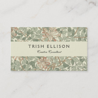 Zachte Groene  William Morris Honeysuckle Visitekaartje