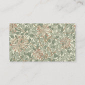 Zachte Groene  William Morris Honeysuckle Visitekaartje (Achterkant)