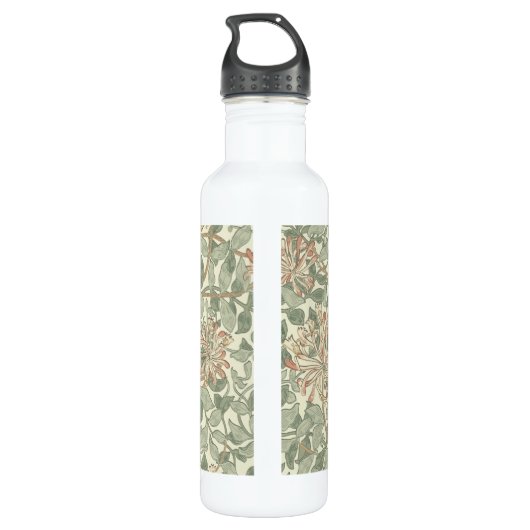 Zachte Groene  William Morris Honeysuckle Waterfles (Achterkant)