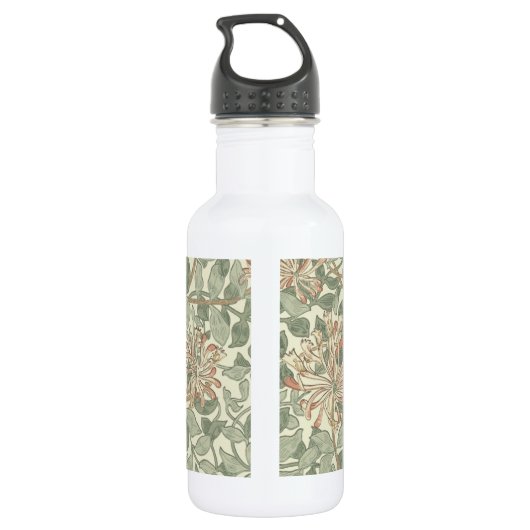 Zachte Groene  William Morris Honeysuckle Waterfles (Achterkant)